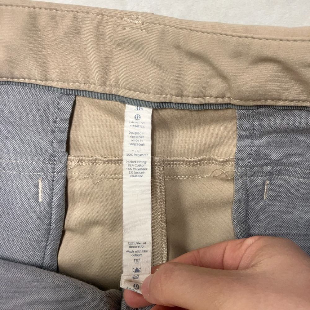Lululemon‎ Commission Shorts 11" Inseam Men 36 (Fits 34) Warpstreme Beige